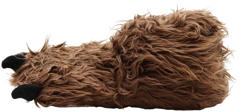 NORTY Womens M Brown Grizzly Bear Slippers 17060