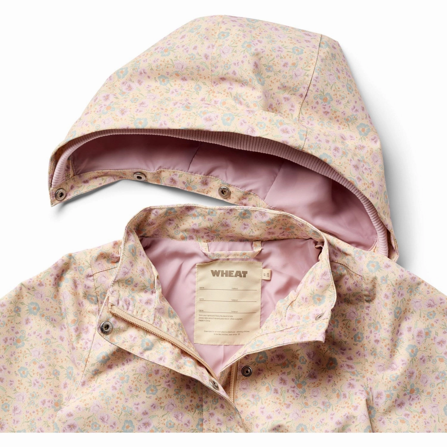 Wheat Pansies Jacket Ada DoubleStitchSeams Stretchable Cuffs