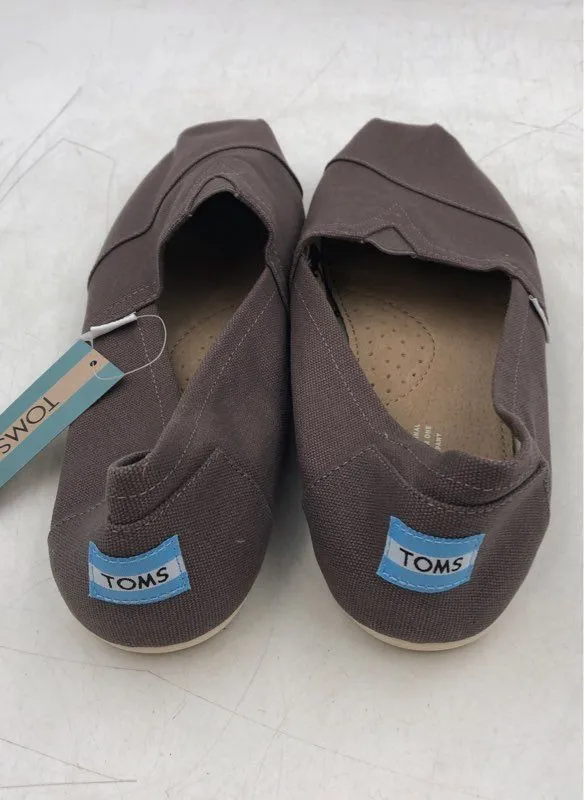 NWT Toms Women's Alpargatas Brown Slip-On Flats - Size 12