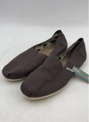 NWT Toms Women's Alpargatas Brown Slip-On Flats - Size 12