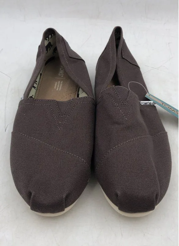 NWT Toms Women's Alpargatas Brown Slip-On Flats - Size 12