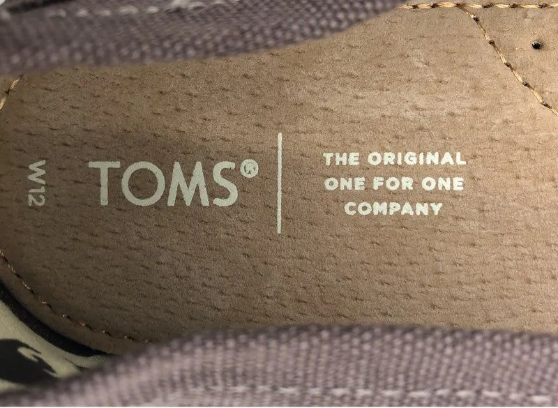 NWT Toms Women's Alpargatas Brown Slip-On Flats - Size 12