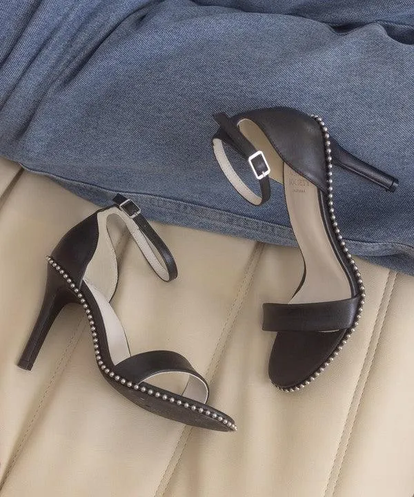Oasis Society Dublin - Metal Stud Open Toe Heels Shoes