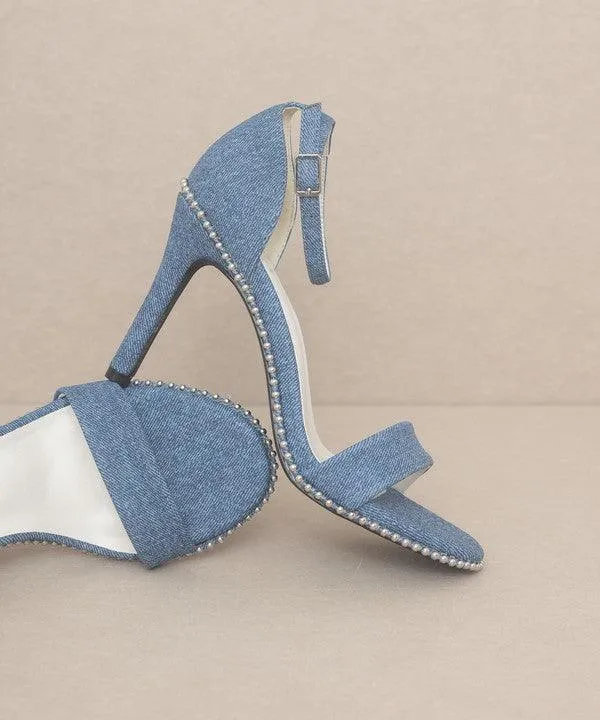 Oasis Society Dublin - Metal Stud Open Toe Heels Shoes