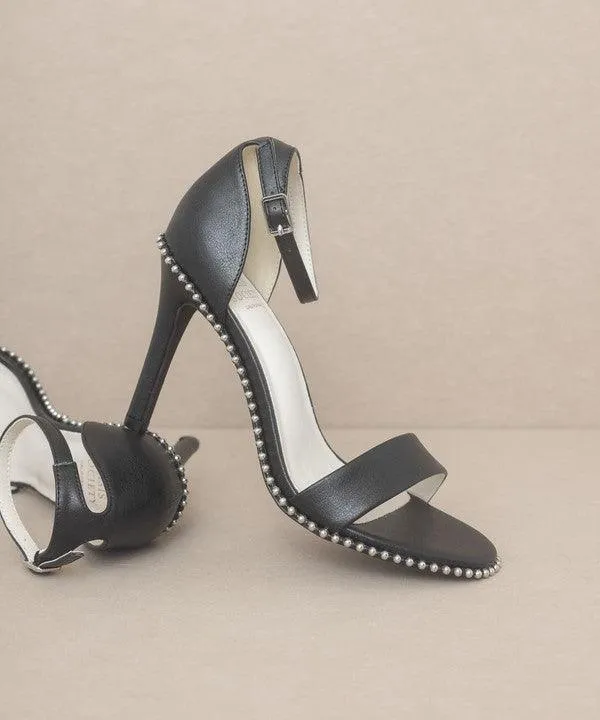 Oasis Society Dublin - Metal Stud Open Toe Heels Shoes