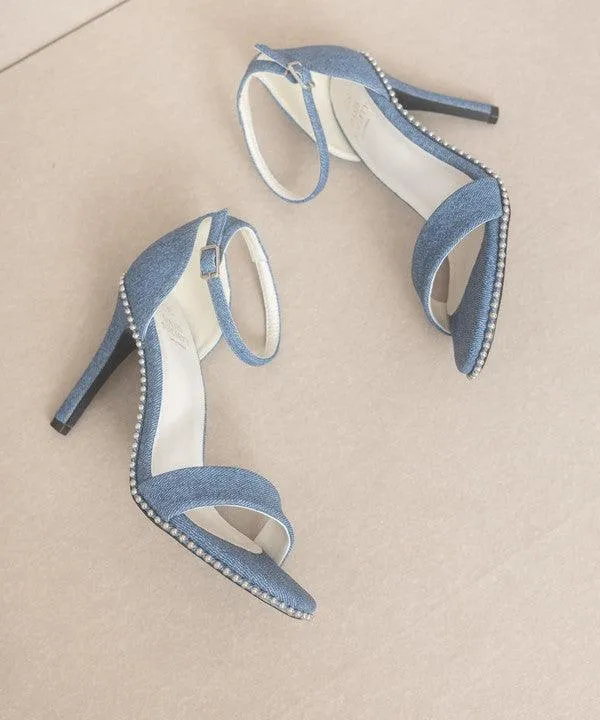 Oasis Society Dublin - Metal Stud Open Toe Heels Shoes