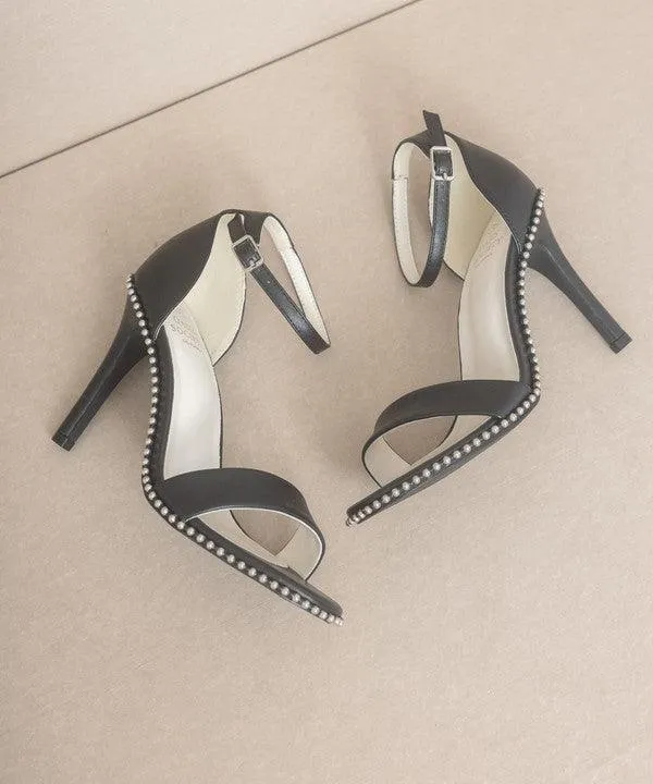 Oasis Society Dublin - Metal Stud Open Toe Heels Shoes