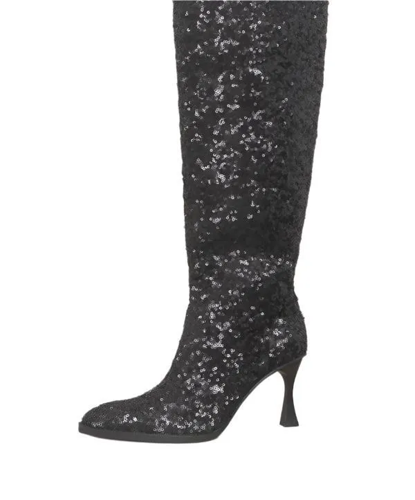 Oasis Society Jewel - Knee High Sequin Boots