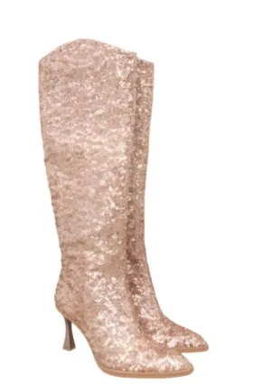 Oasis Society Jewel - Knee High Sequin Boots