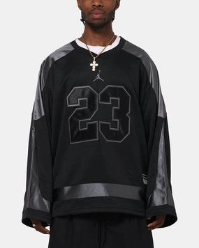 Jordan Brooklyn Collegiate Hockey Jersey Black/Iron Grey Sustainable production