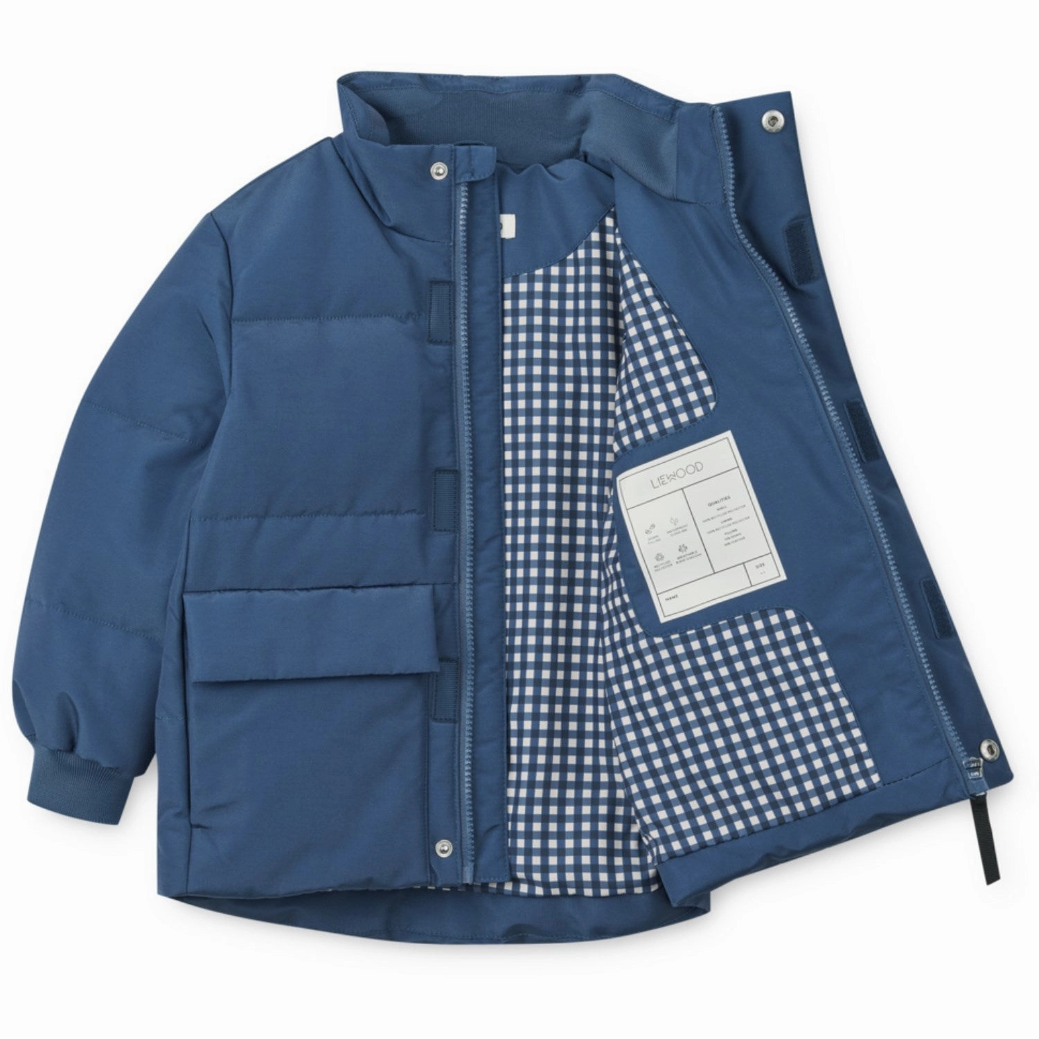 Down Filled BondedZipperGuards LieWood Indigo Blue Rocka Jacket