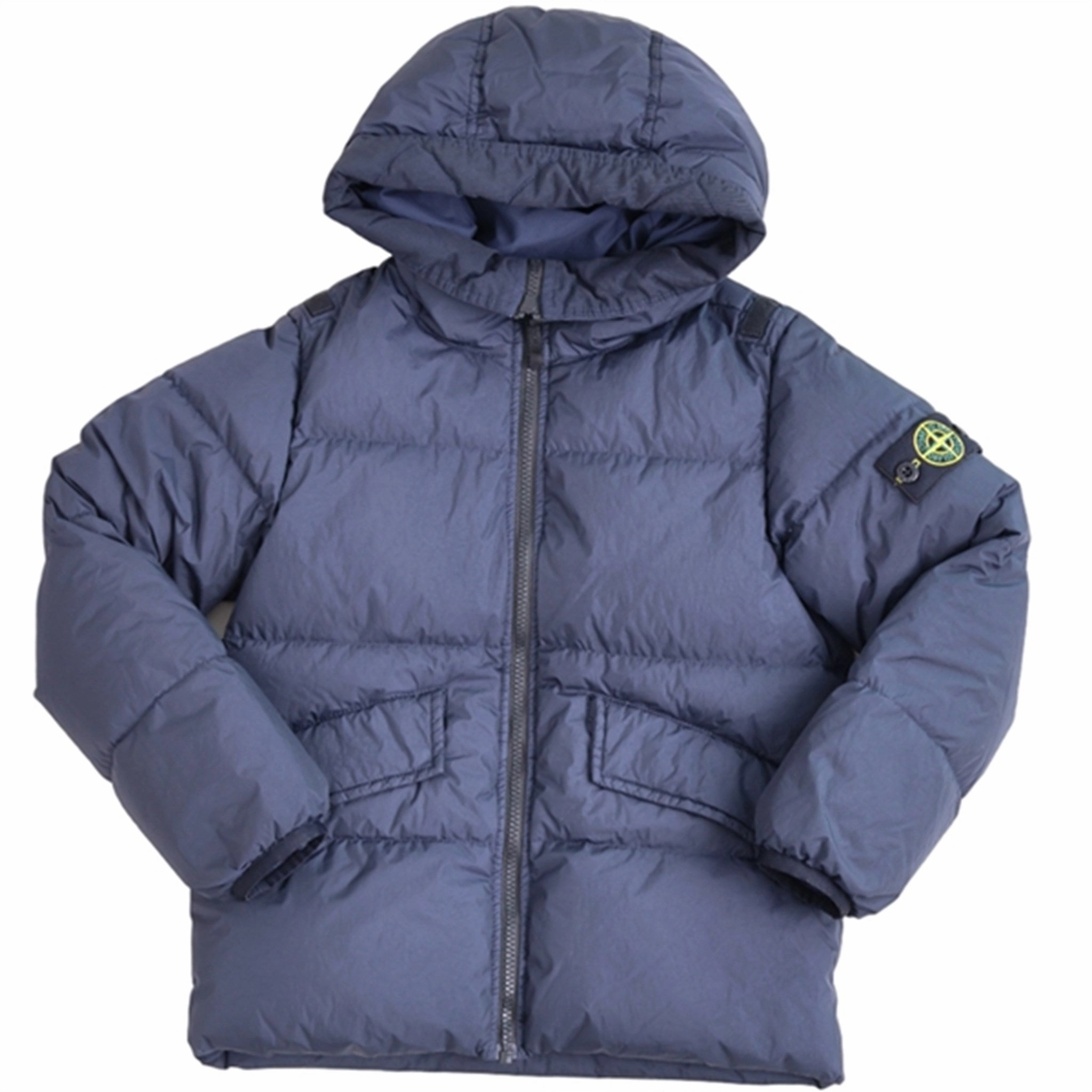 Stone Island Down Jacket Navy Blue Stretch Comfort All Season Performance Weave