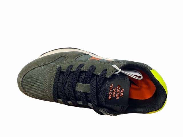 Sun68 sneakers da ragazzo Tom Fluo Z42302T 74 militare scuro padded heel shoes