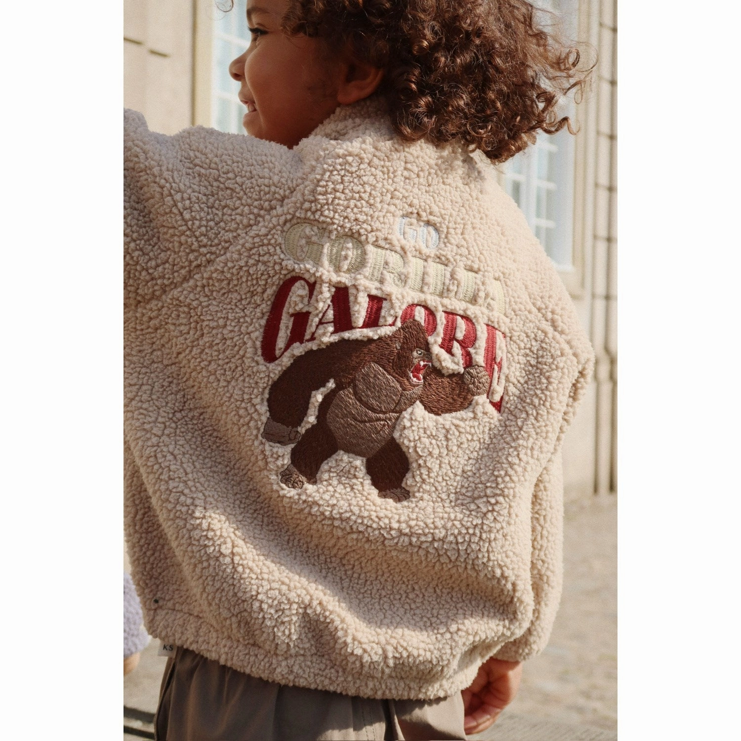 Konges Sl?jd Oxford Tan Jazz Teddy Bomber Jacket Grs Windproof Design