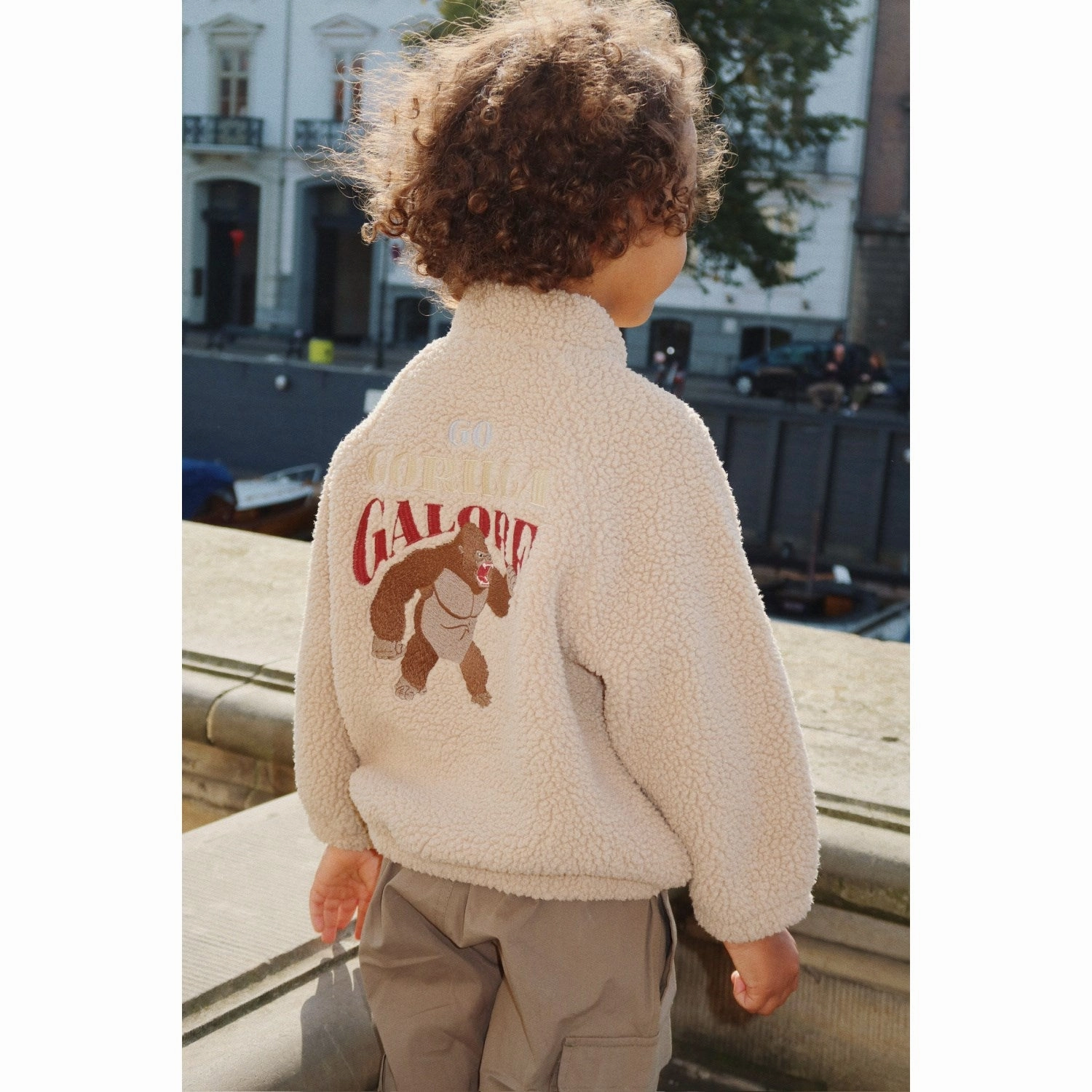 Light Reflective Logos hypoallergenic material Konges Sl?jd Oxford Tan Jazz Teddy Bomber Jacket Grs