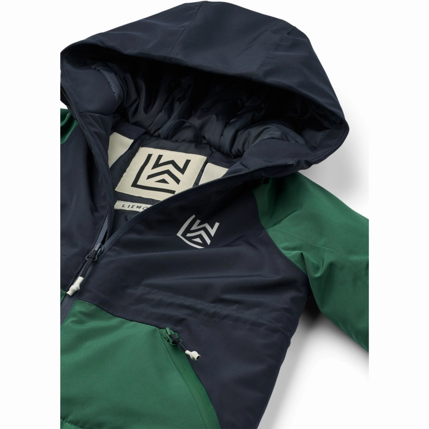 LIEWOOD Classic Navy / Garden Green Kalle Jacket Teflon Coated Lightweight Packability
