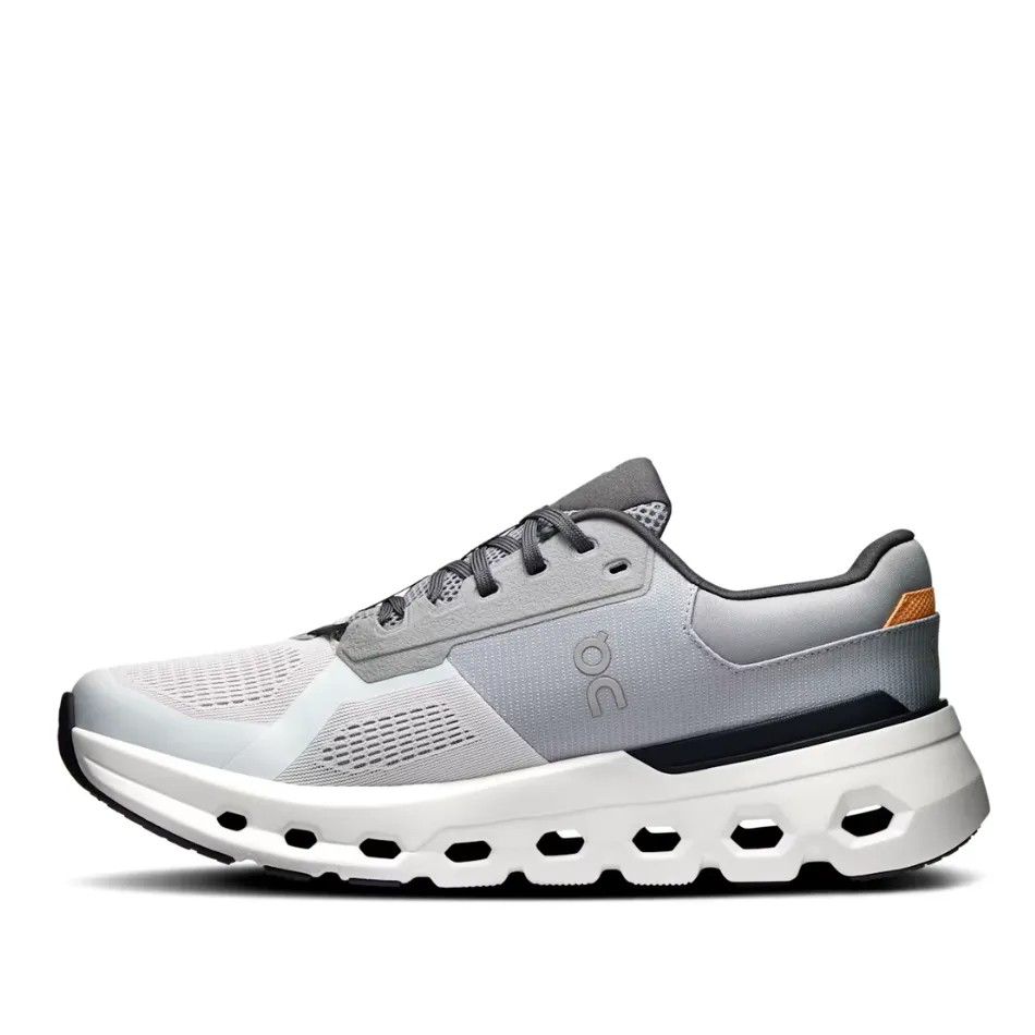 On Men's Cloudrunner 2 Running Shoes in Wolf/Ivory SS25 Responsive Footbed anatomical - shape shoes