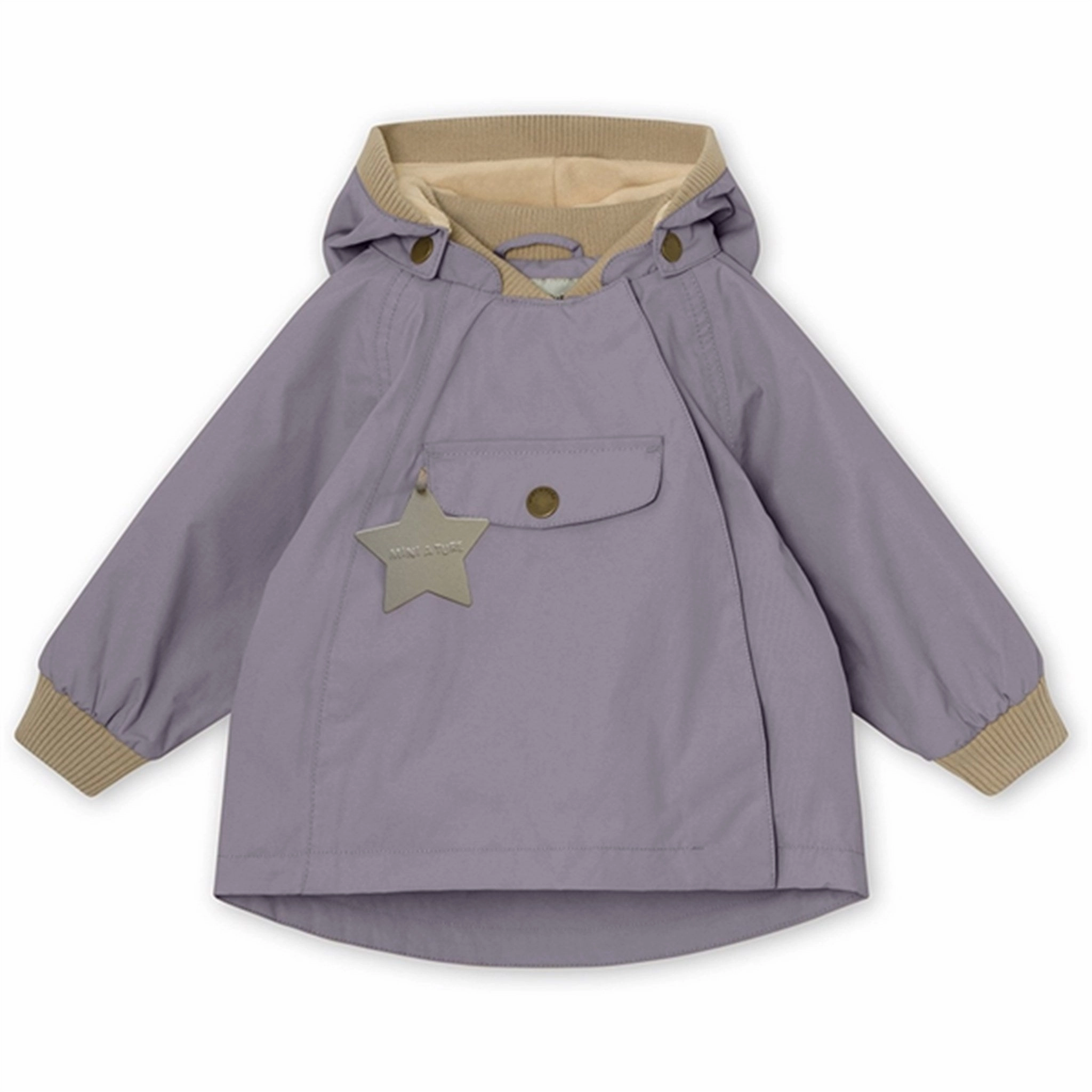 MINI A TURE Wai Spring Jacket w/Fleece Lining Minimal Lilac Non Irritating Lining Weather resistant