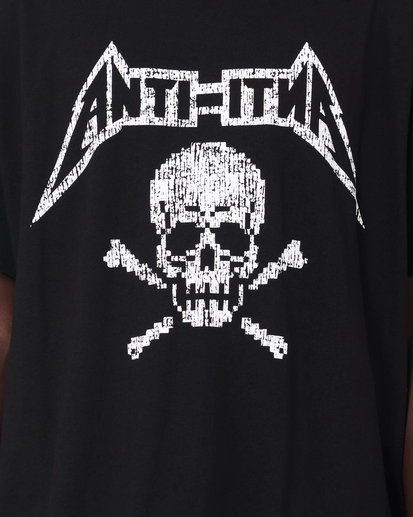 Moisture Management cycling outfit The Anti Order Death Metal Oversized T-Shirt Black/White