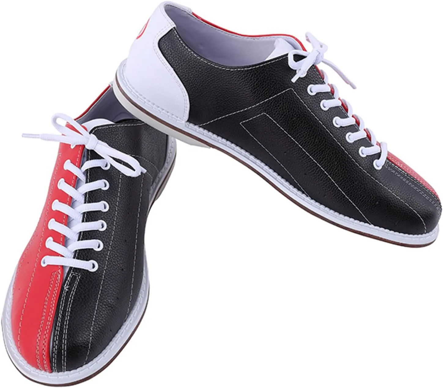 ONAIC Mens Womens Bowl Sports Shoes Lightweight Bowling Sneakers Leather Trainers Breathable Non-Slip