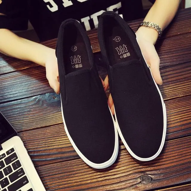 One color only...  men's slip-on  canvas shoes