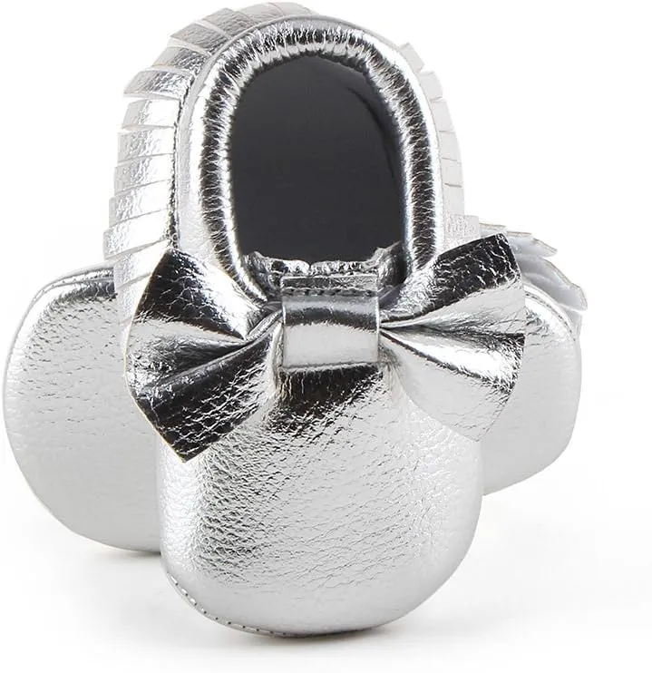 OOSAKU Infant Toddler Baby Soft Sole PU Leather Bowknots Shoes