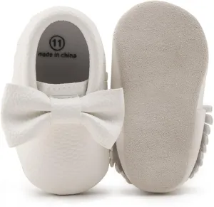 OOSAKU Infant Toddler Baby Soft Sole PU Leather Bowknots Shoes