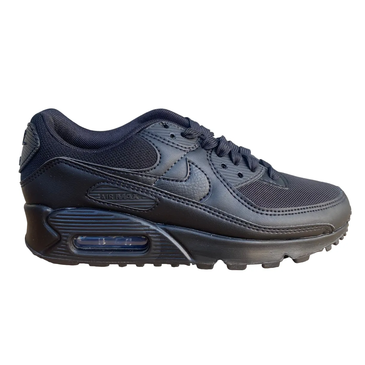 Nike scarpa sneakers da donna Air Max 90 DH8010-001 nero grass running footwear track workouts