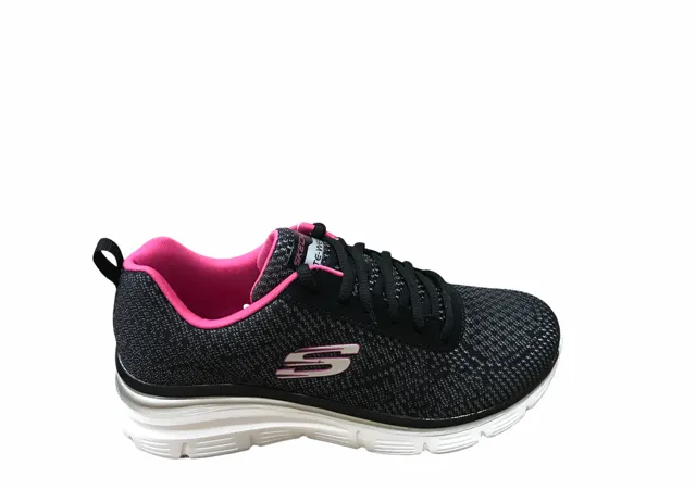 Skechers scarpa sneakers da donna Fashion Fit Bold Boundaries 12719 BKHP nero rosa wide - toe - box shoes seasonal shoes