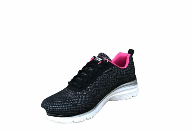 Skechers scarpa sneakers da donna Fashion Fit Bold Boundaries 12719 BKHP nero rosa suede - finish - design shoes