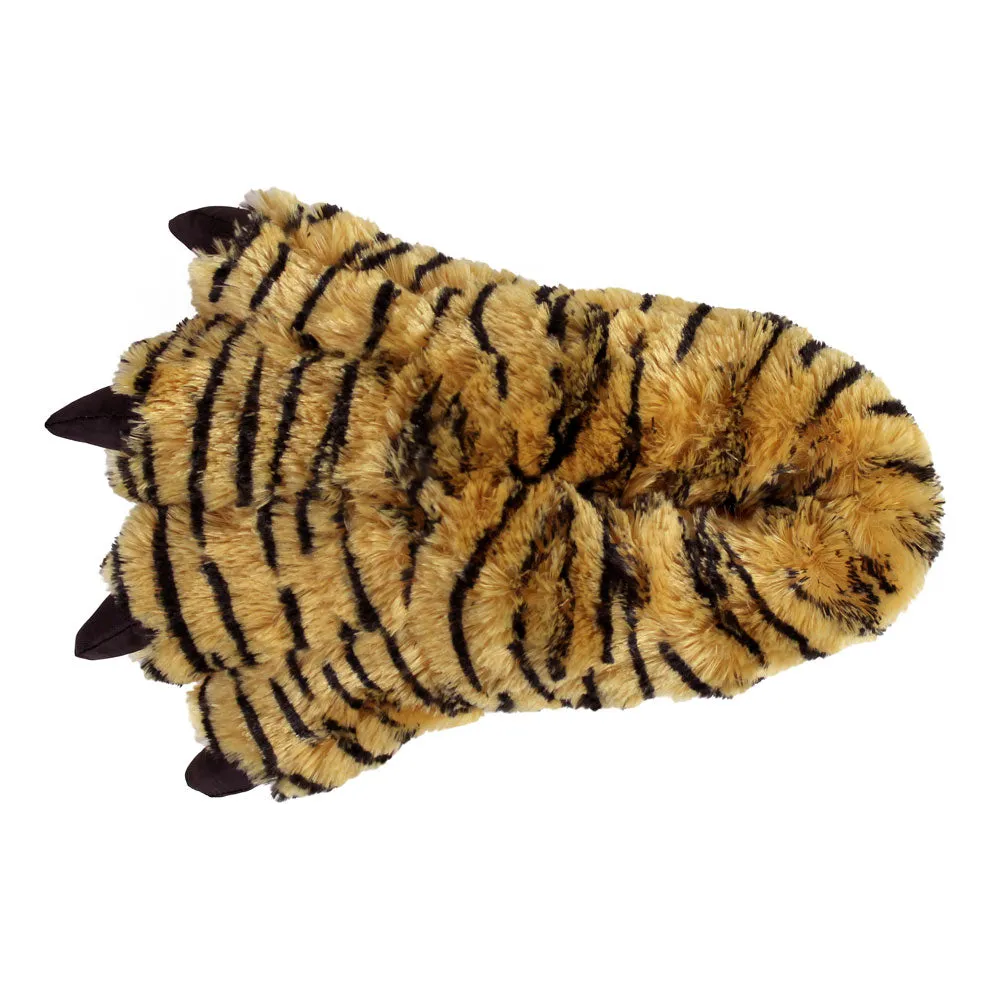 Orange Tiger Paw Slippers
