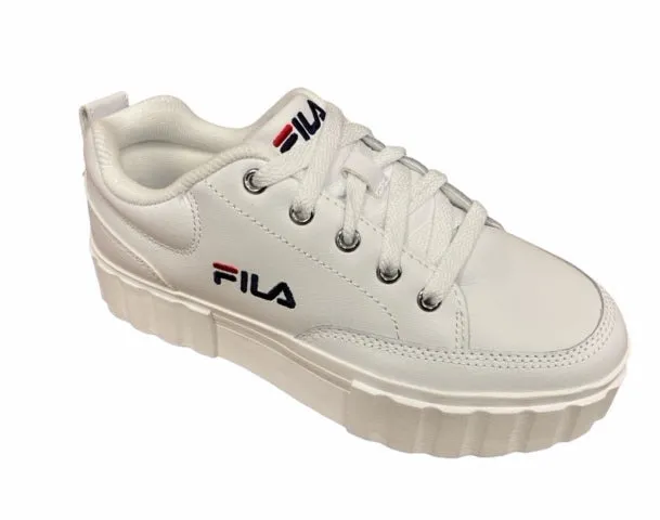 Fila scarpa sneakers in pelle con zeppa da donna Sandblast  1011035.1FG bianco Mizuno Wave straight - last shoes