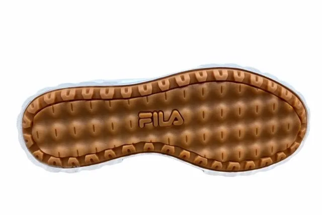 Fila scarpa sneakers in pelle con zeppa da donna Sandblast  1011035.1FG bianco running watch memory - foam insole shoes