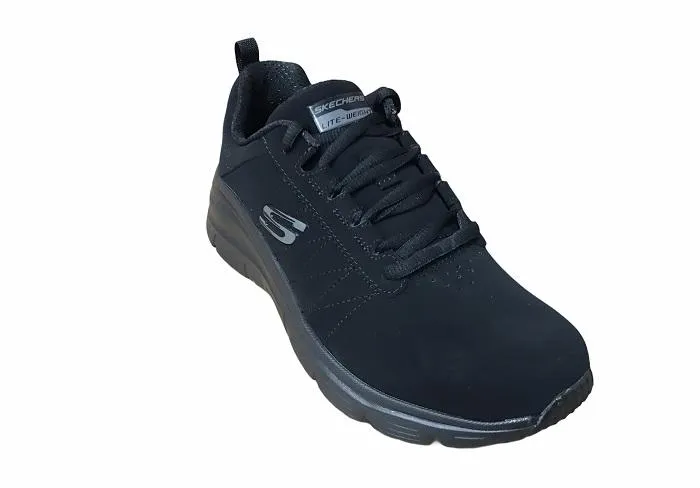 short - distance run Impact Resistant Forefoot Skechers scarpa sneakers da donna Fashion Fit True Feels 88888366 BBK nero