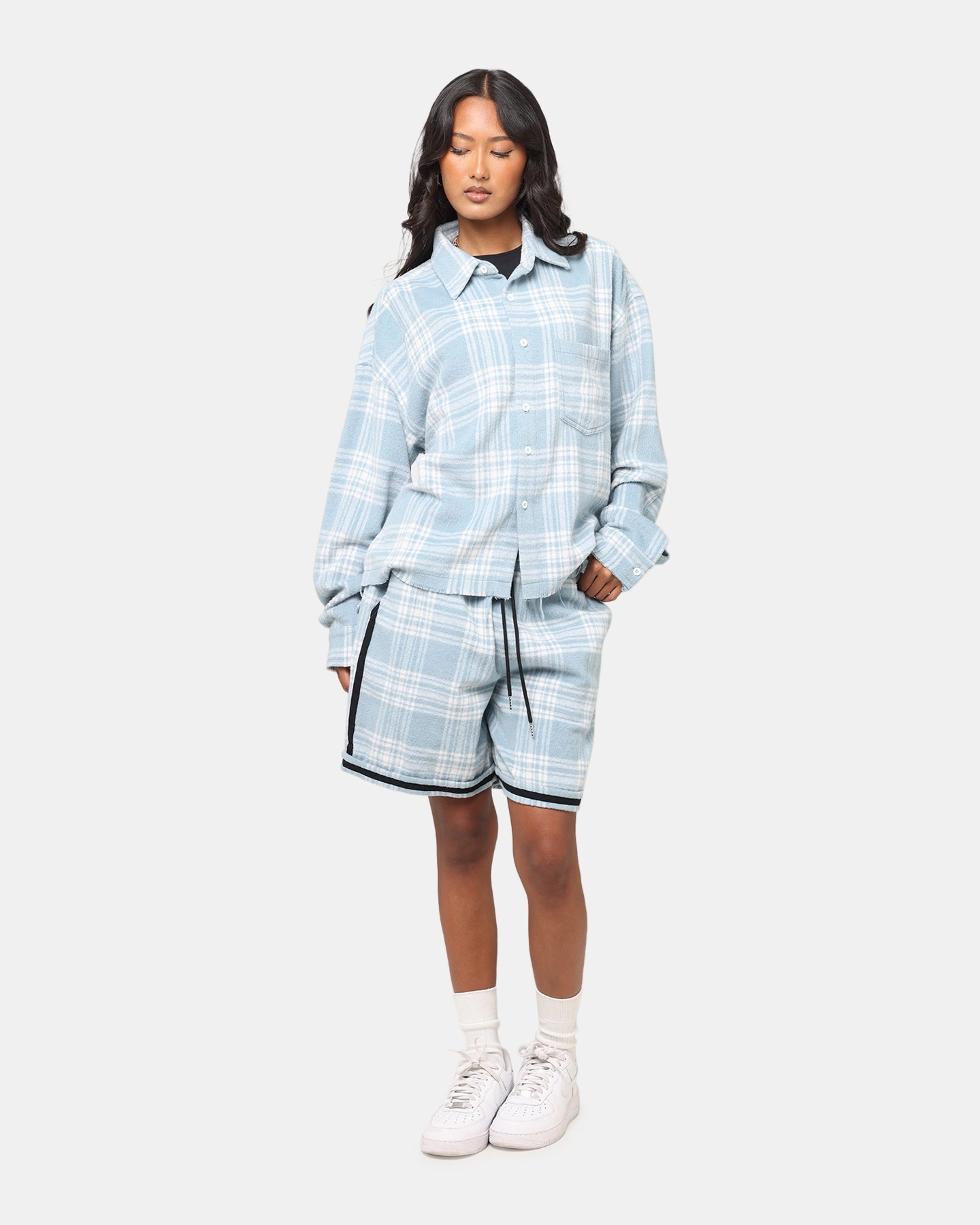 Sport Comfort Fit XXIII Plaid Ball Shorts Blue