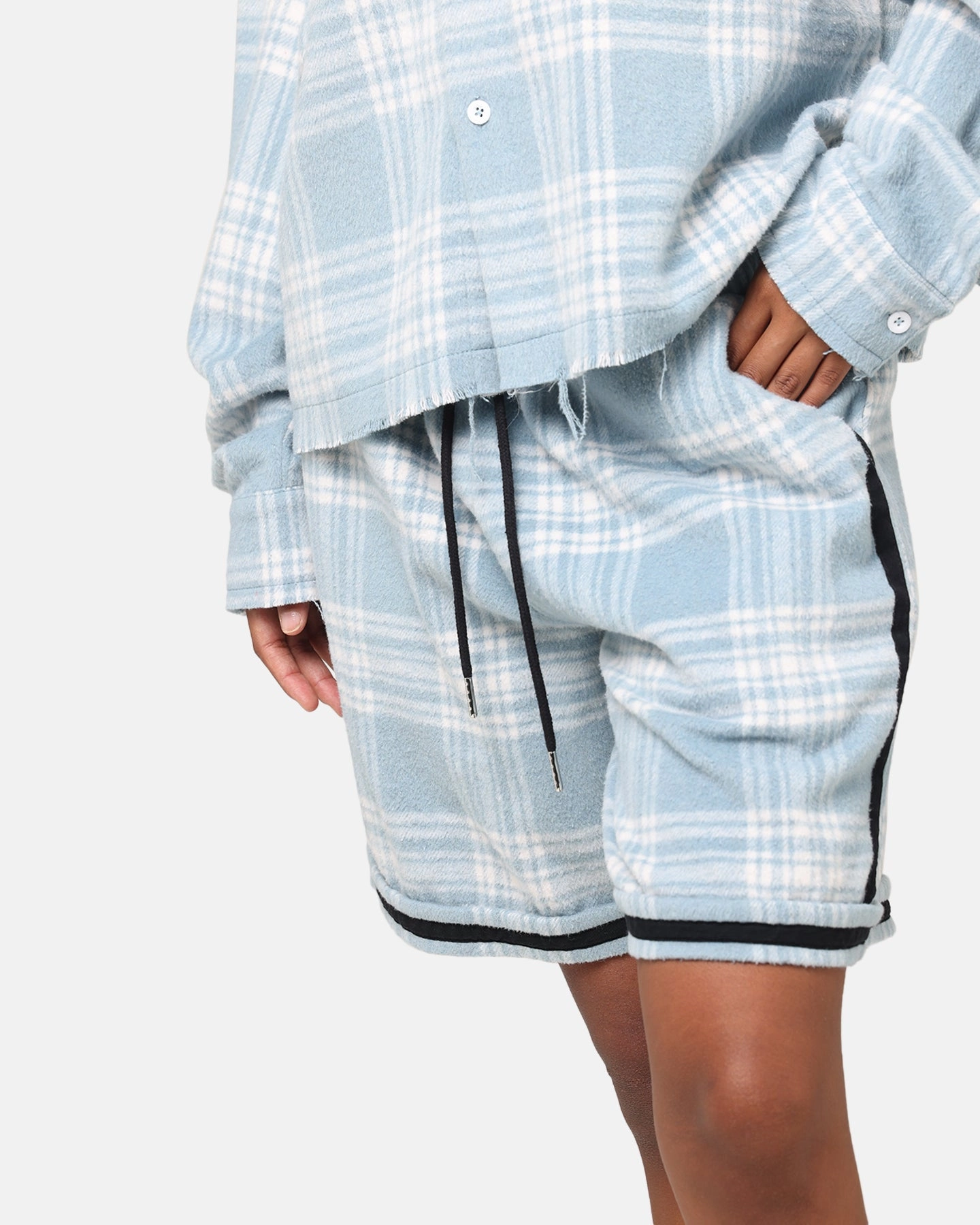 XXIII Plaid Ball Shorts Blue Workout-ready