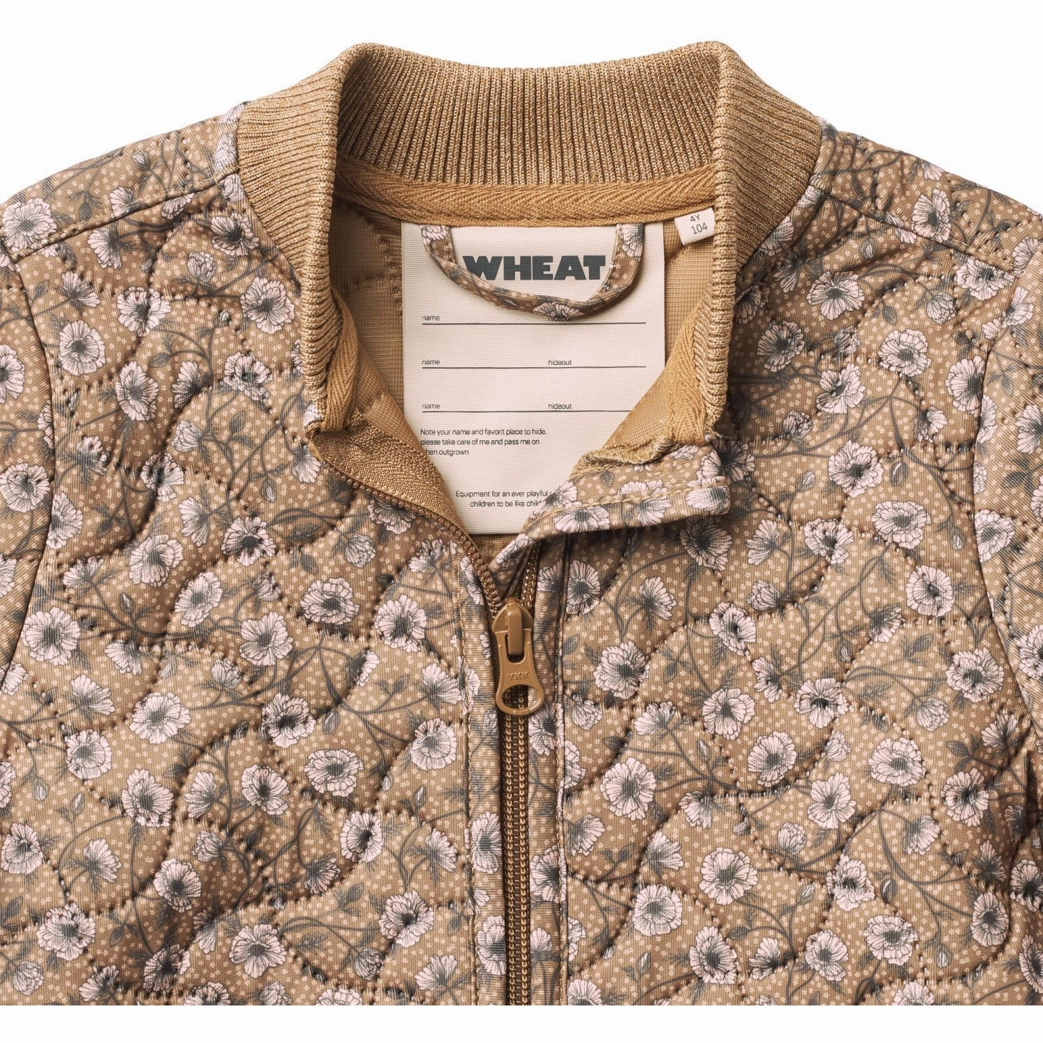 Wheat Caramel Anemones Thermo Jacket Loui Heat Retention Layer