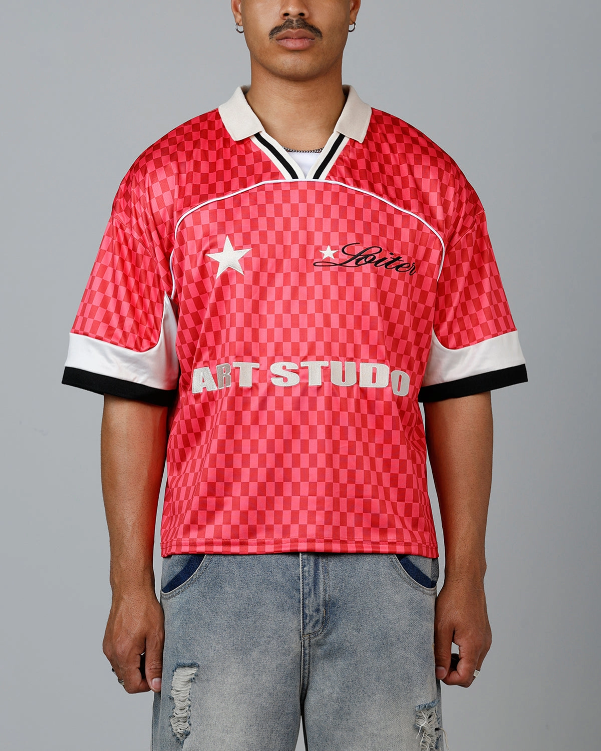 Non Slip Hem Comfort Apparel Loiter Art Studio United Jersey Red