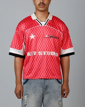 Non Slip Hem Comfort Apparel Loiter Art Studio United Jersey Red