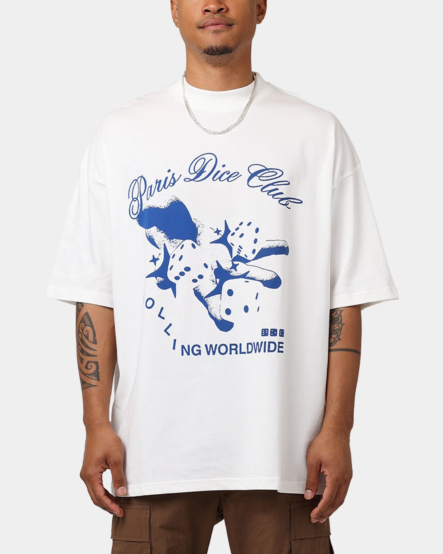 AntiStatic Properties Casual Chic Carr?? Rollers Oversized T-Shirt Off White