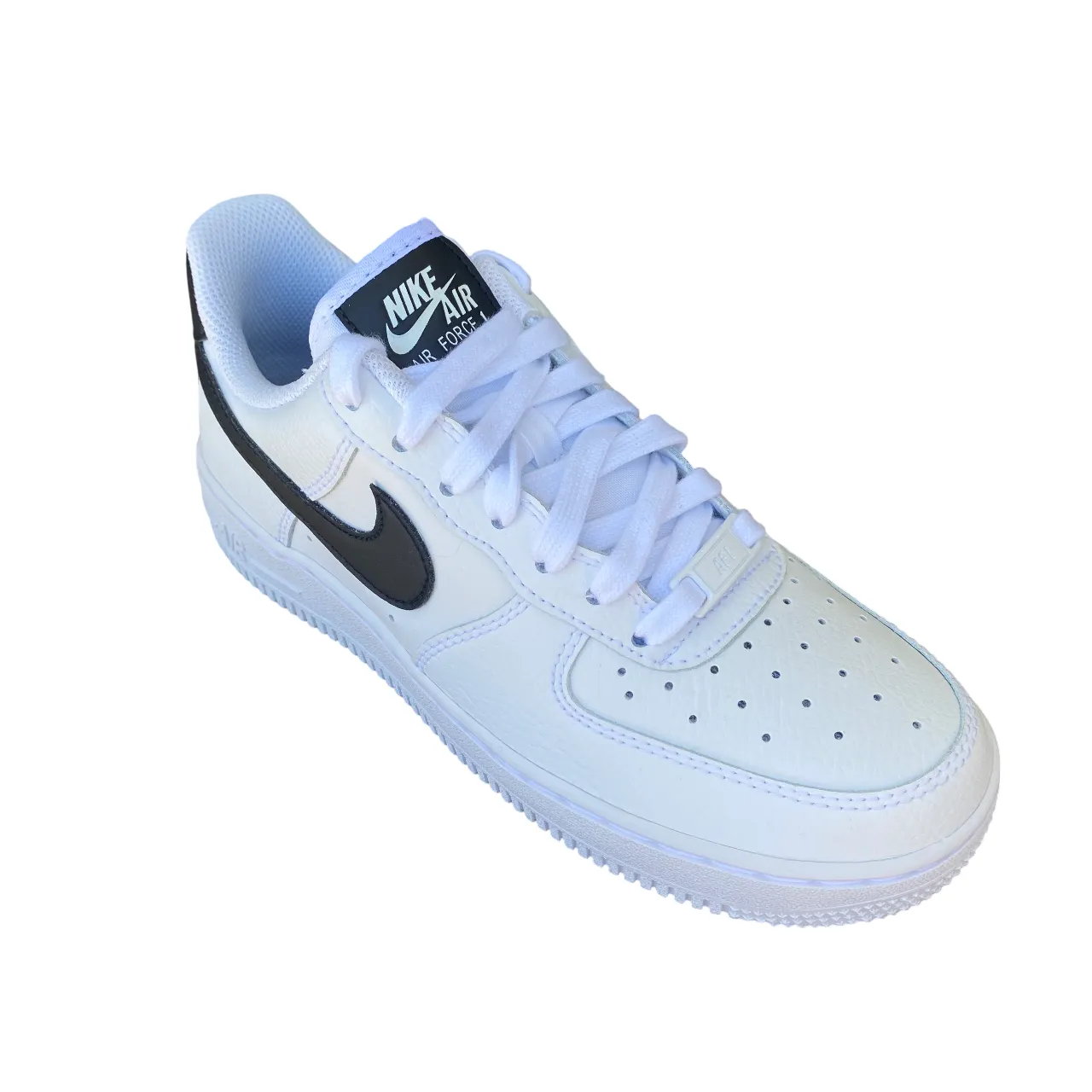 foot - health FoamCushion Nike DD8959-103 Air Force 1 '07 Bianco Nero - Sneakers Donna Stile Iconico