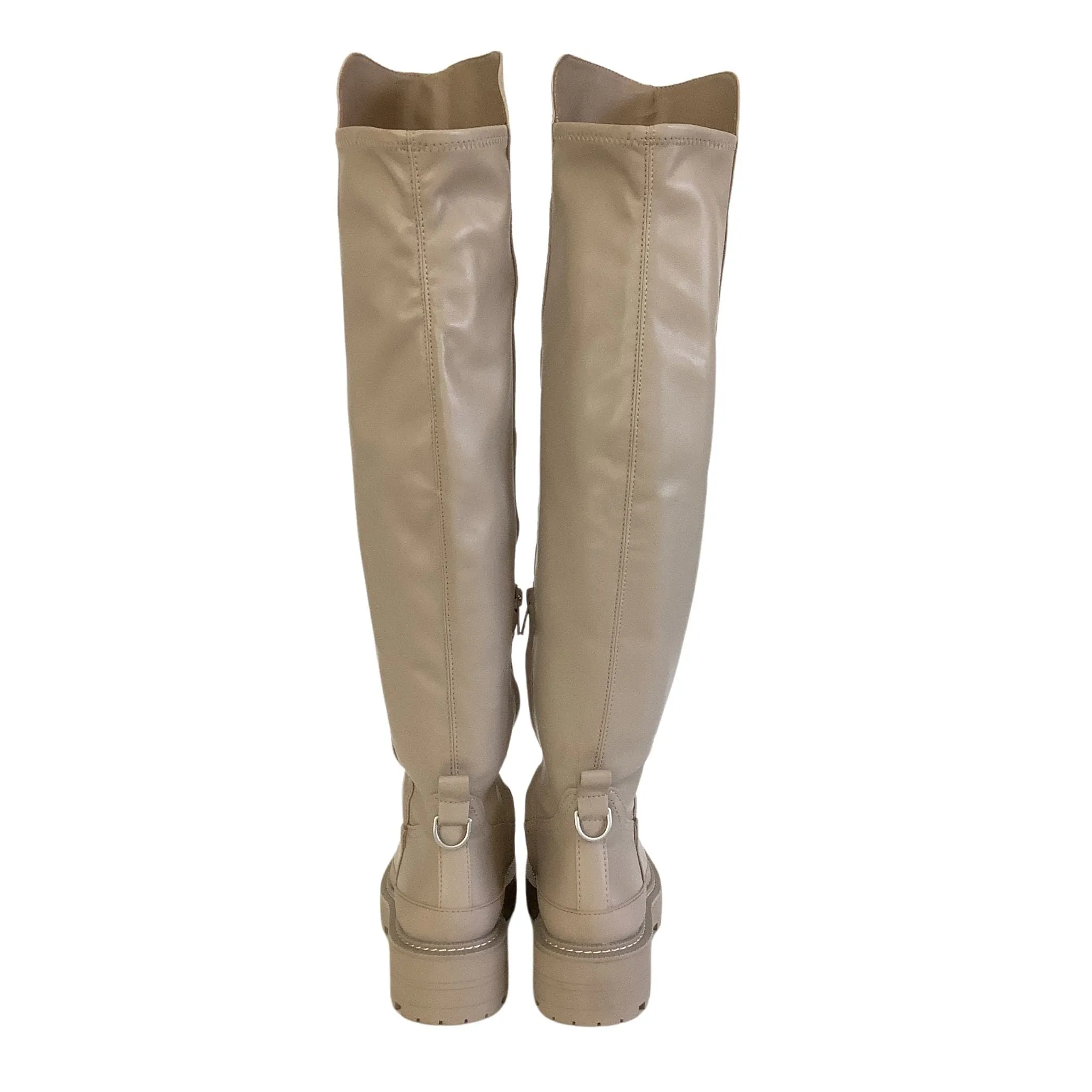 Over Knee Lug Sole Boots