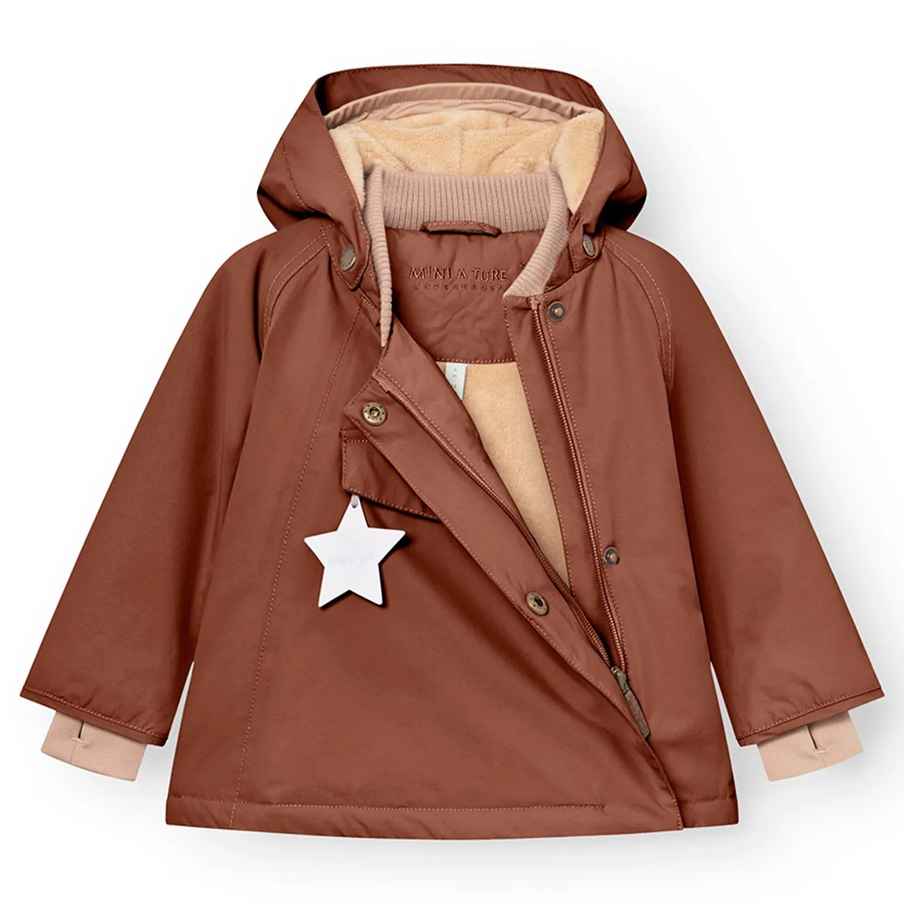 ErgonomicSleeveCut Subtle Layers Mini A ture Rootbeer brown Wang Fleece Winter Jacket