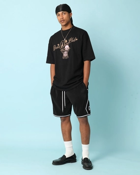 Carr?? Hooper Oversized T-Shirt Black Low carbon footprint LayeredHemDetails