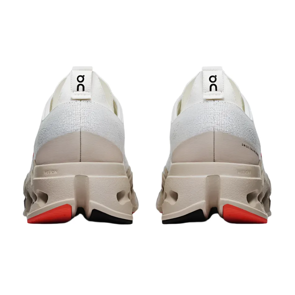 Silent Walk On Women's Cloudsurfer Max Running Shoes in Ivory/Salmon AW25