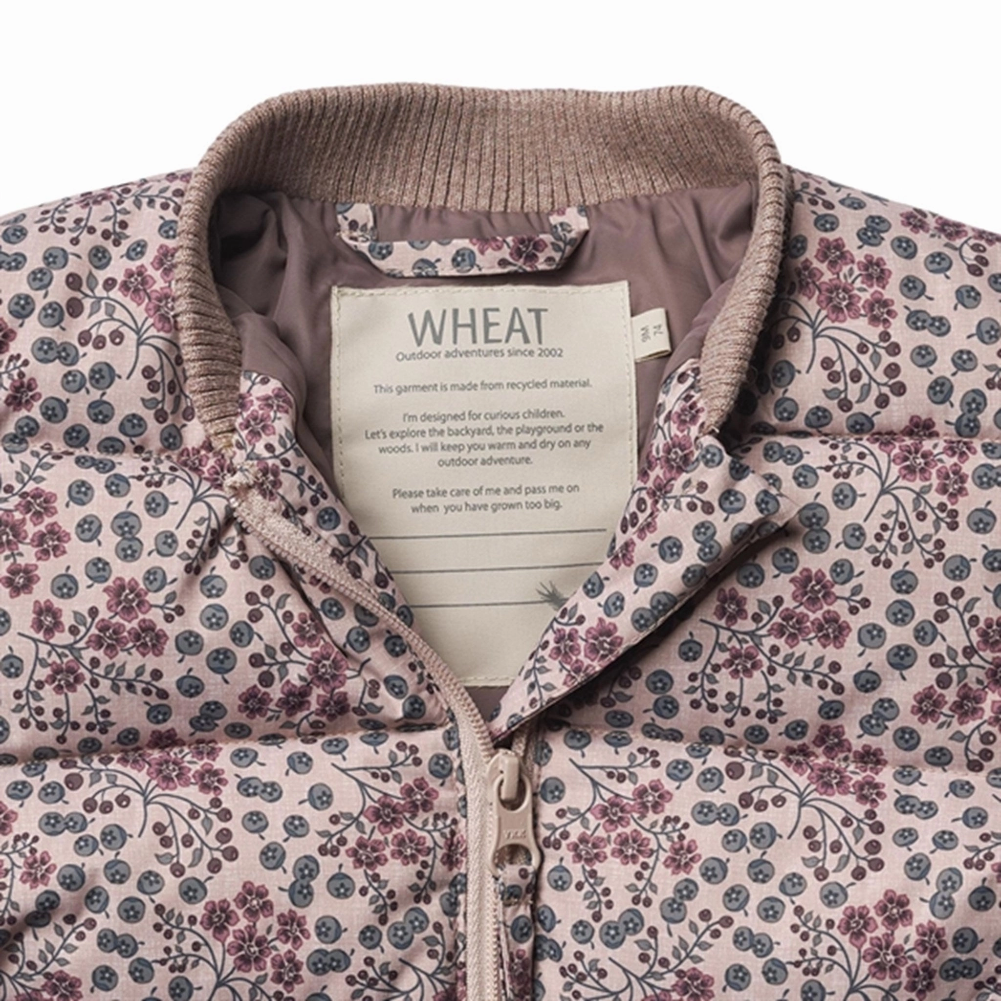 Wheat Puffer Jacket Yuri Pale Lilac Berries Compression Fold Design