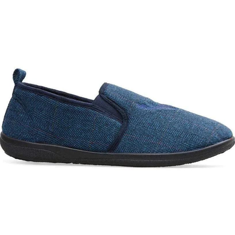 Padders Mens Huntsman Slippers Navy