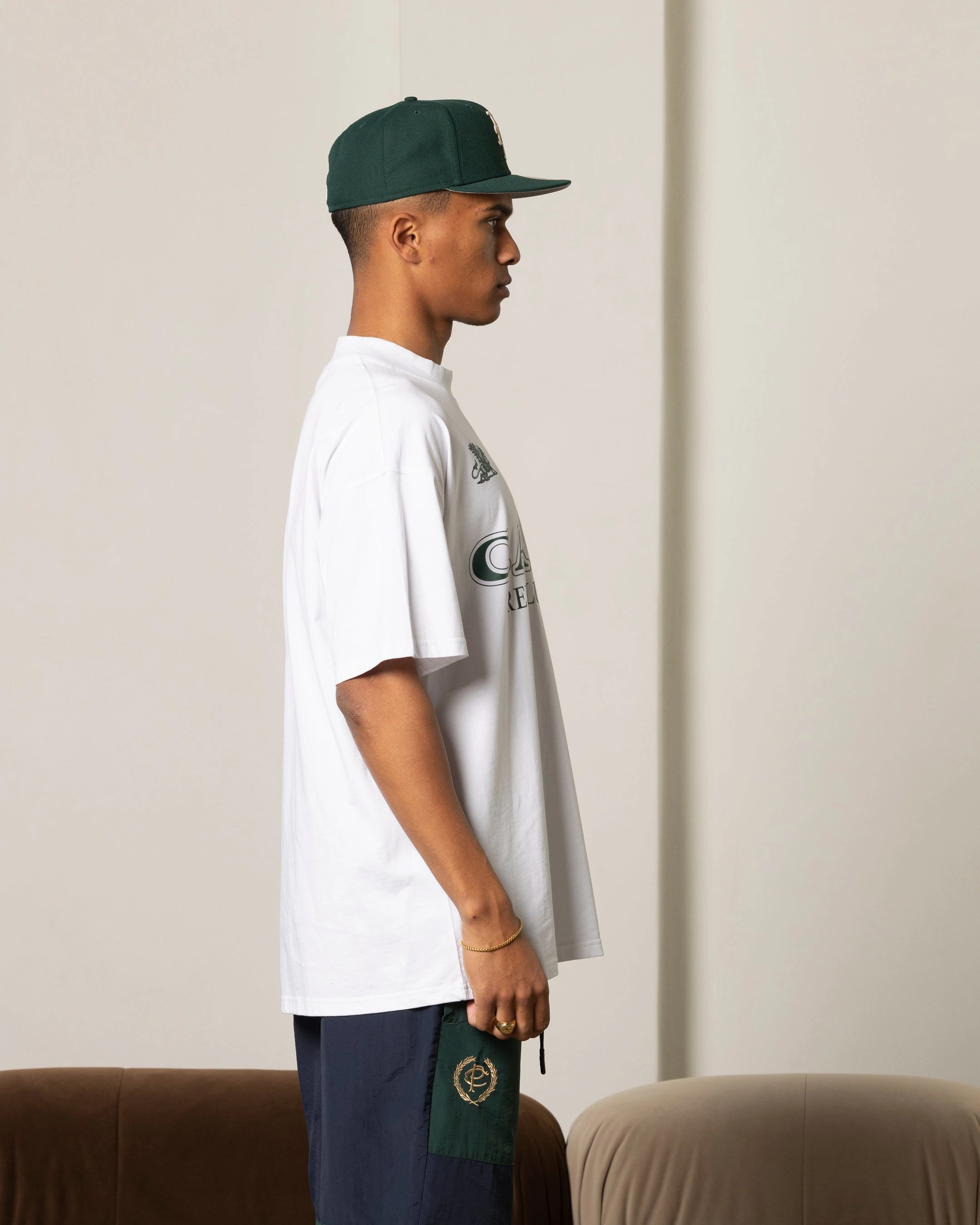 Urban Trend Look EcoConscious Processing Carre Formula Oversized T-Shirt White