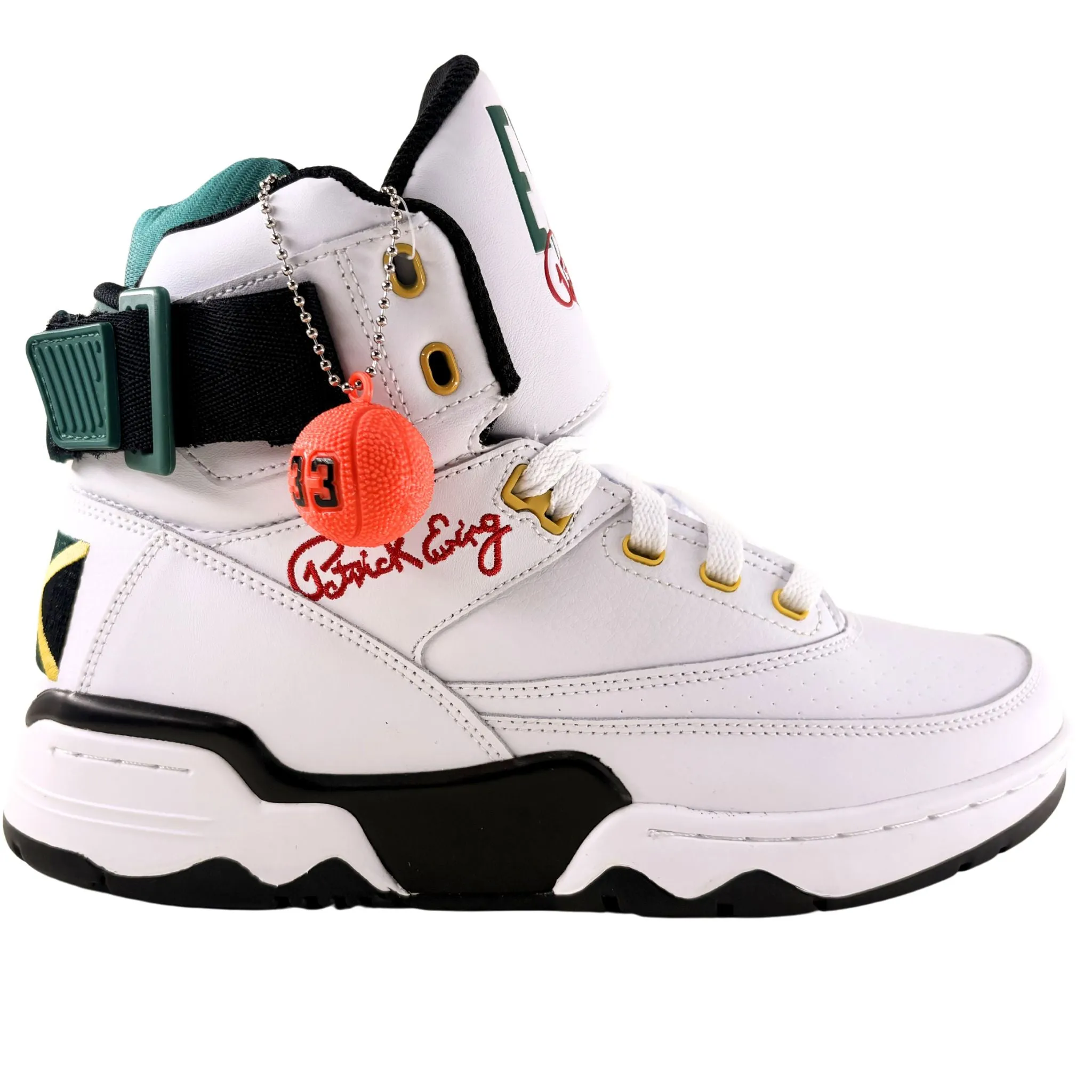 Patrick Ewing Athletics Men's 1EW90014-112 33 HI OG White Jamaican Basketball Shoes
