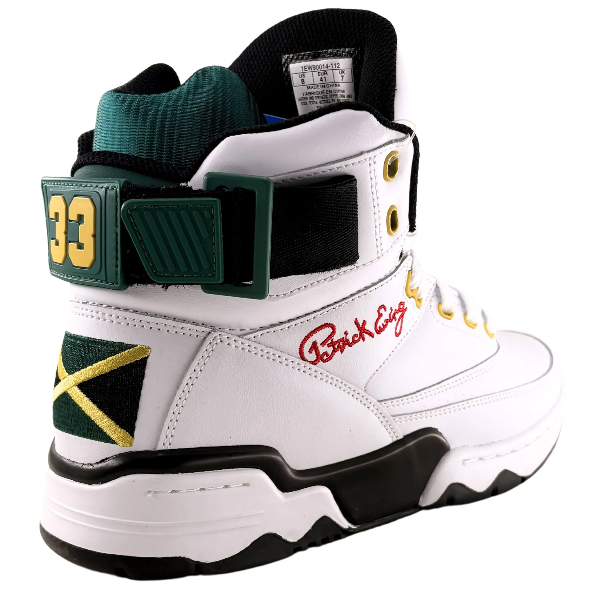Patrick Ewing Athletics Men's 1EW90014-112 33 HI OG White Jamaican Basketball Shoes
